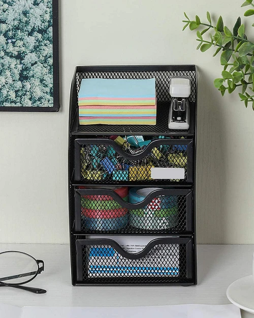   Desk Organizer With 3 Drawer